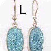 $6 New Sparkle turquoise color and gold toned earrings