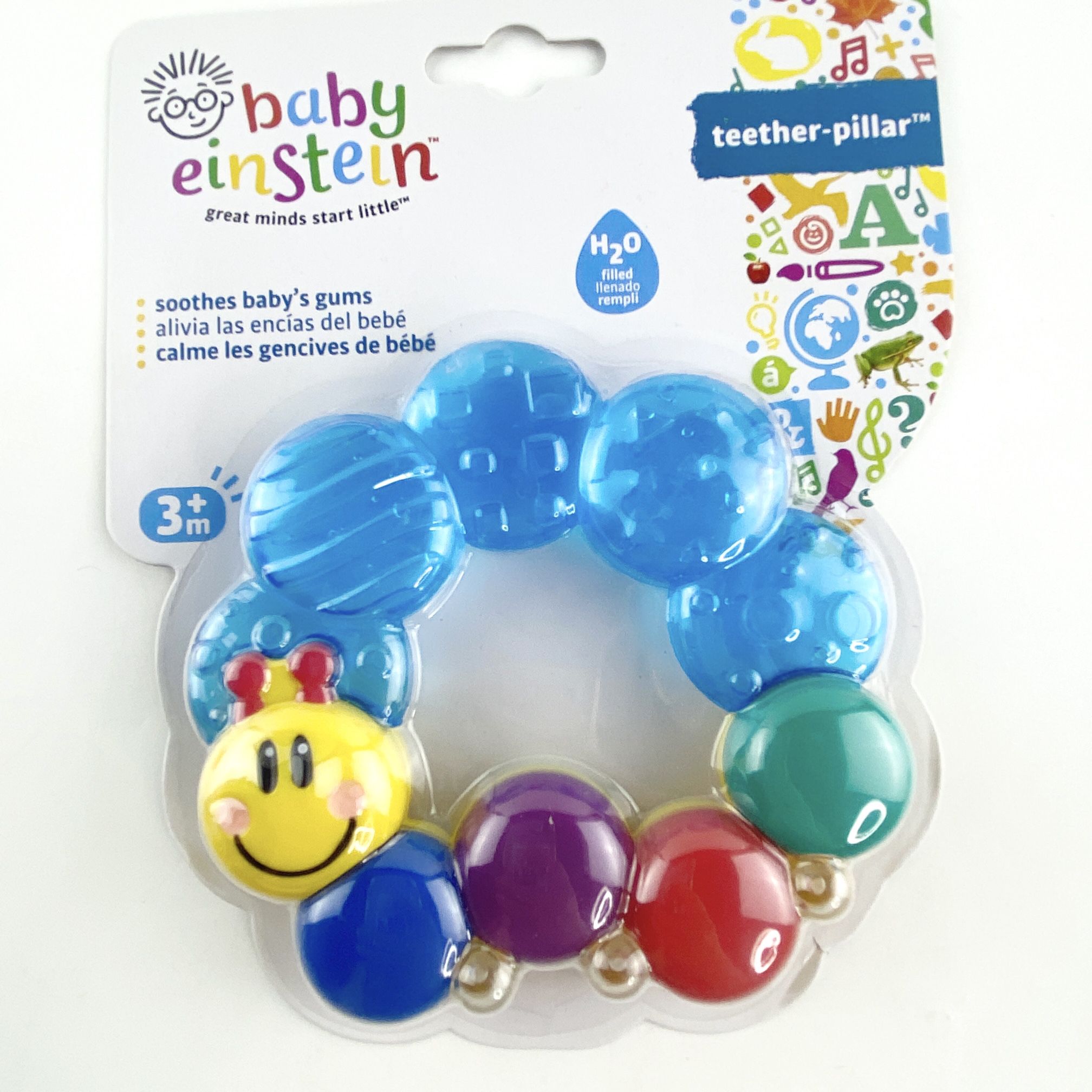 Baby Einstein Colorful Teether-Pillar Rattle  Cool Refrigerated Teething Toy NEW