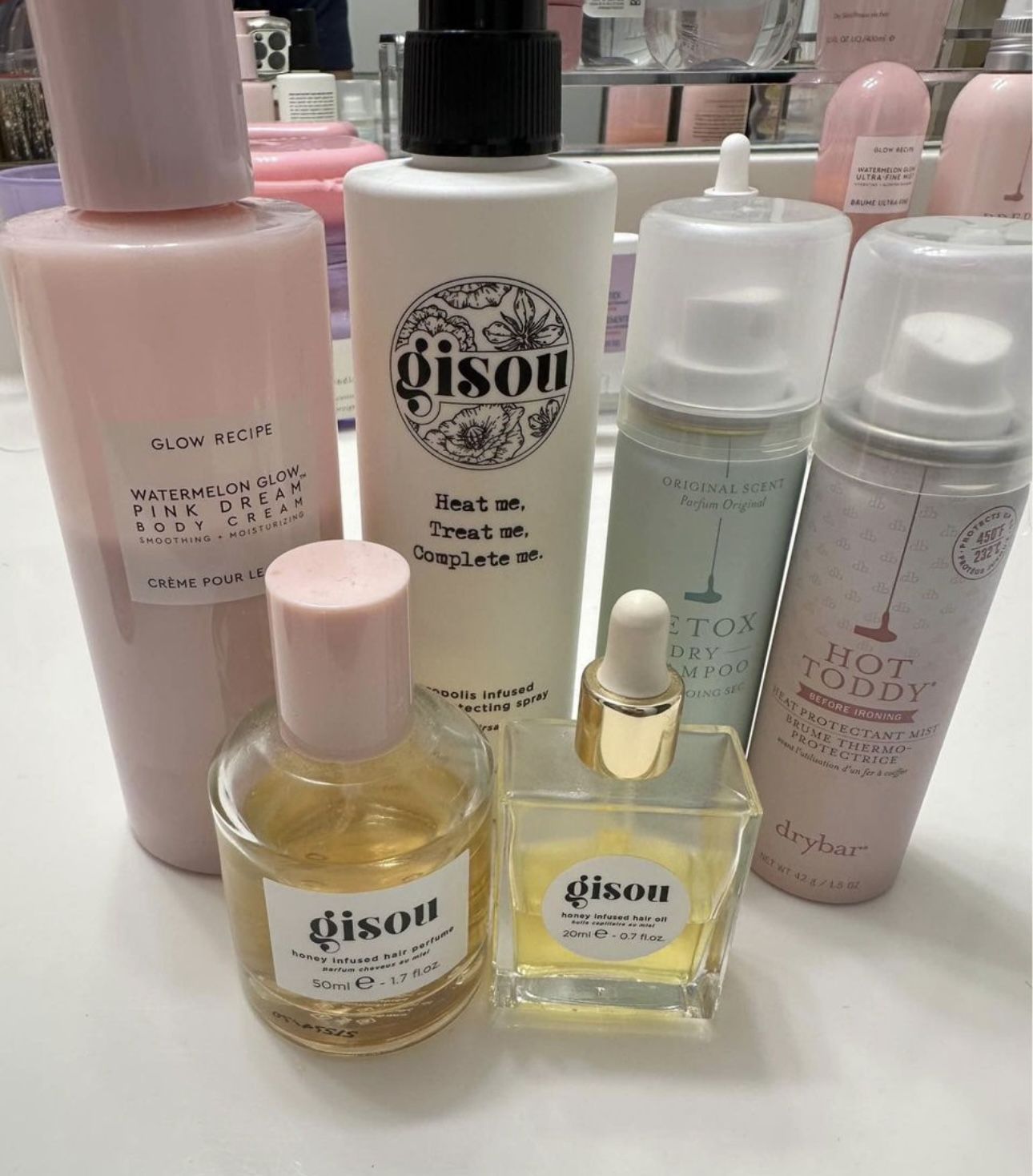 Glow Recipe Lotion, Gison Hair Oil, Gison Hair Perfume, Gison Heart Protectant, Hot Toddy Spray 