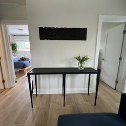 Crate And  Barrel Steel console Table