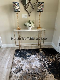Marble Top Foyer Table