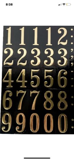 Mailbox number Gold 2 Inch Numbers & Symbols SetMailbox Number