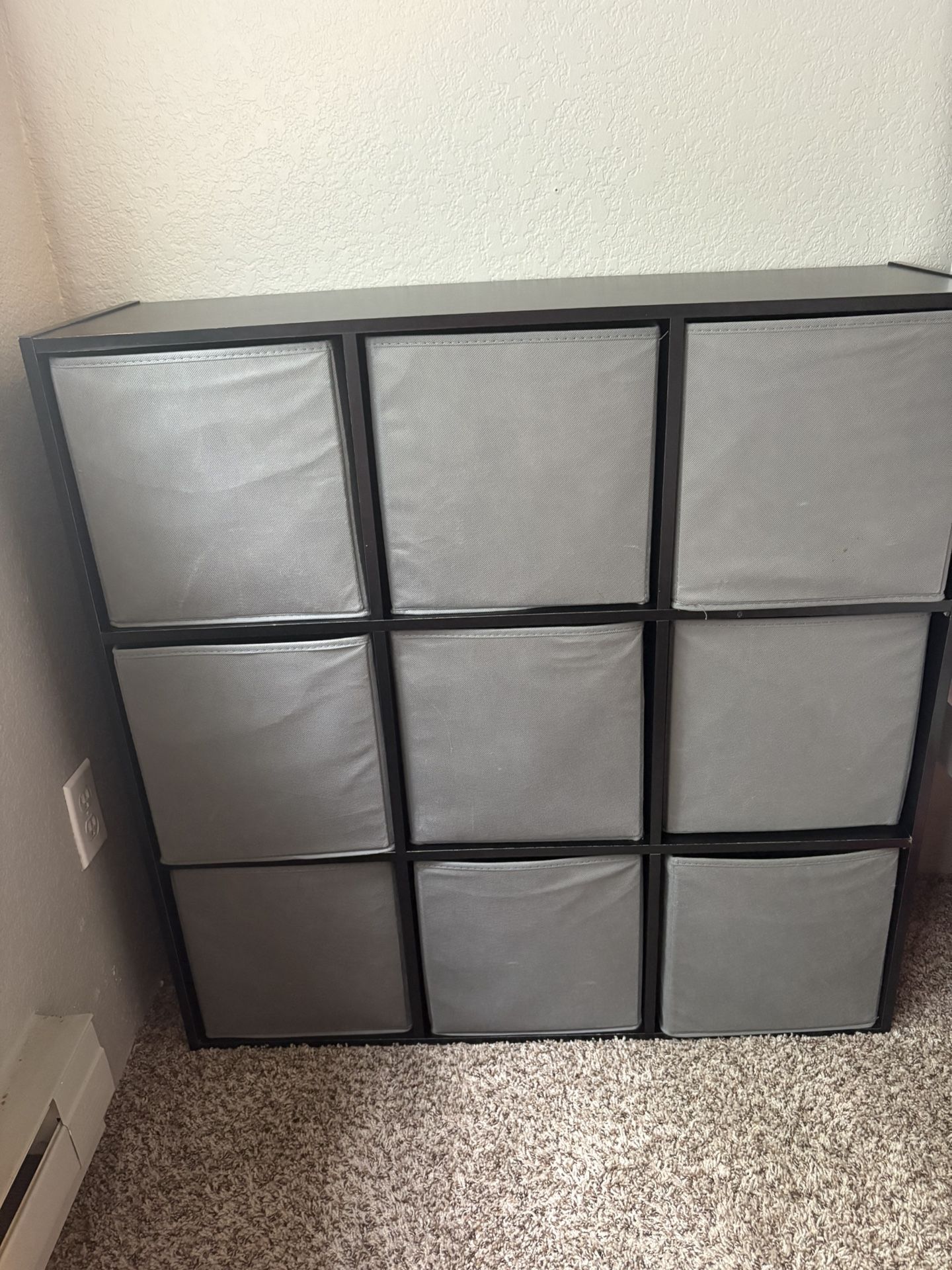 9 Cube Bookshelf With Storage Bins