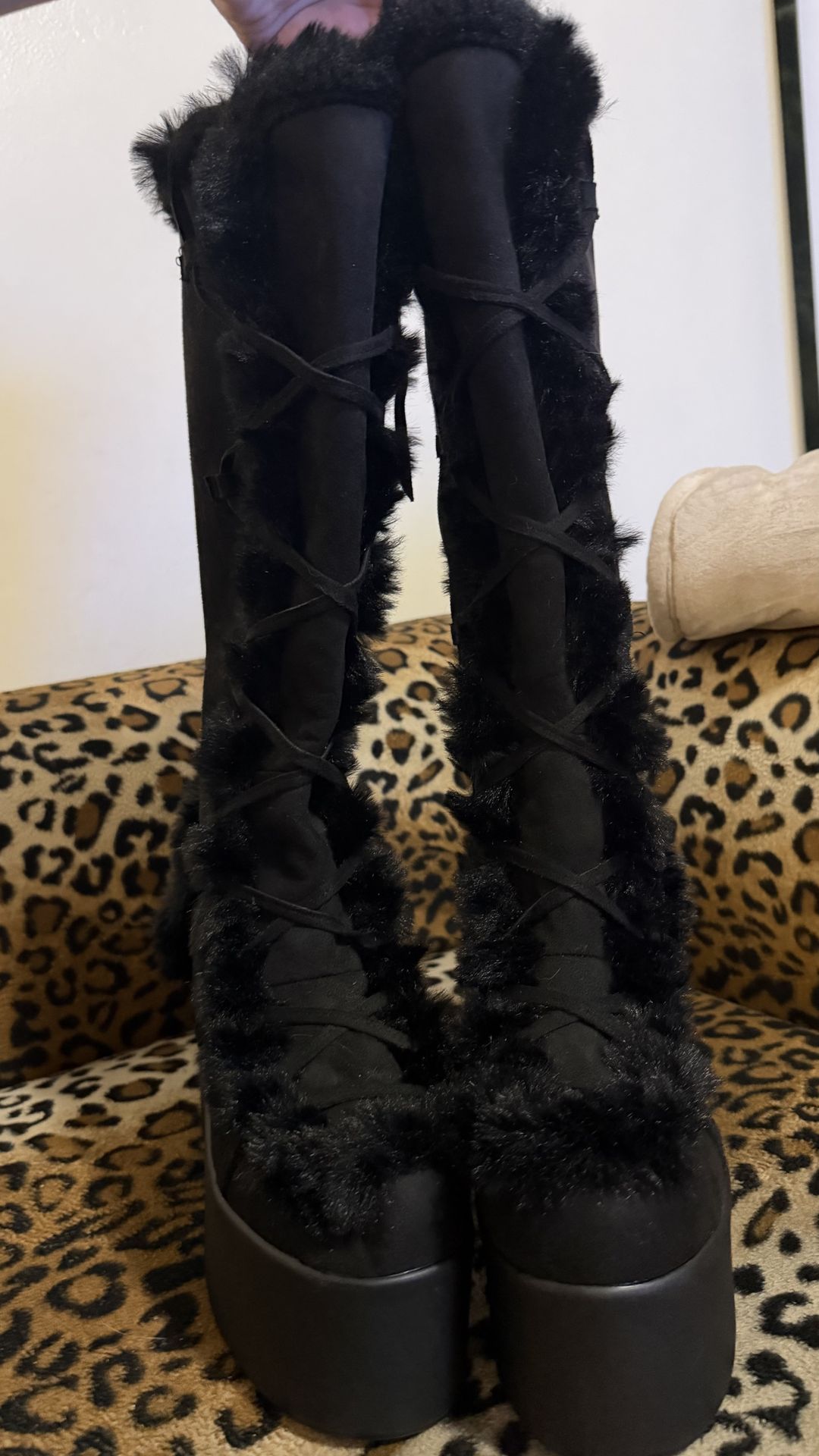 Fur Platformed Boots