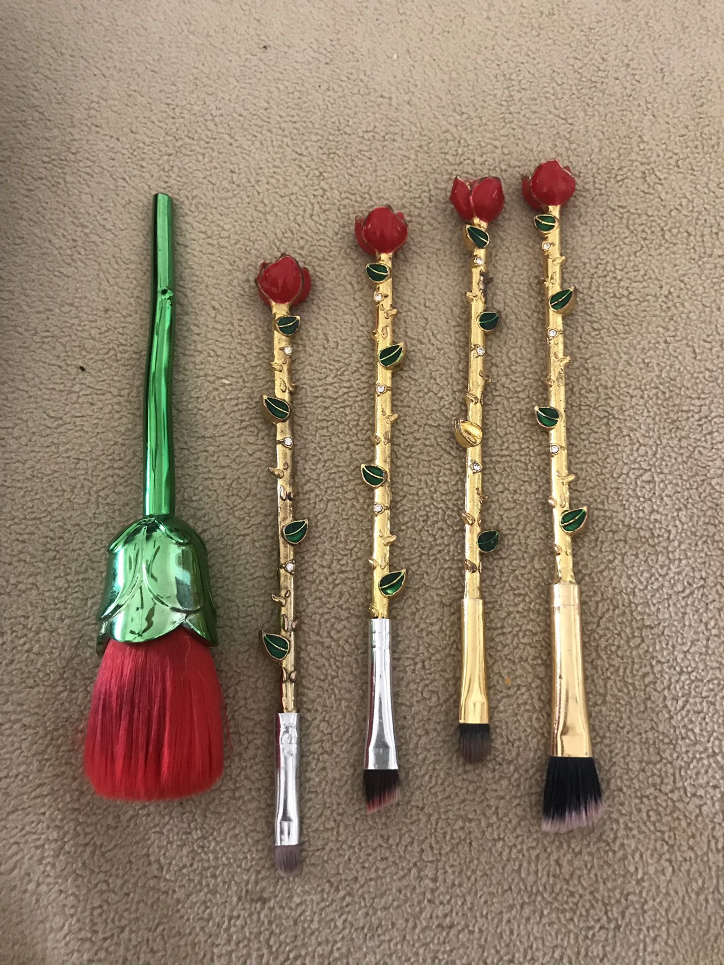 Makeup brushes rose
