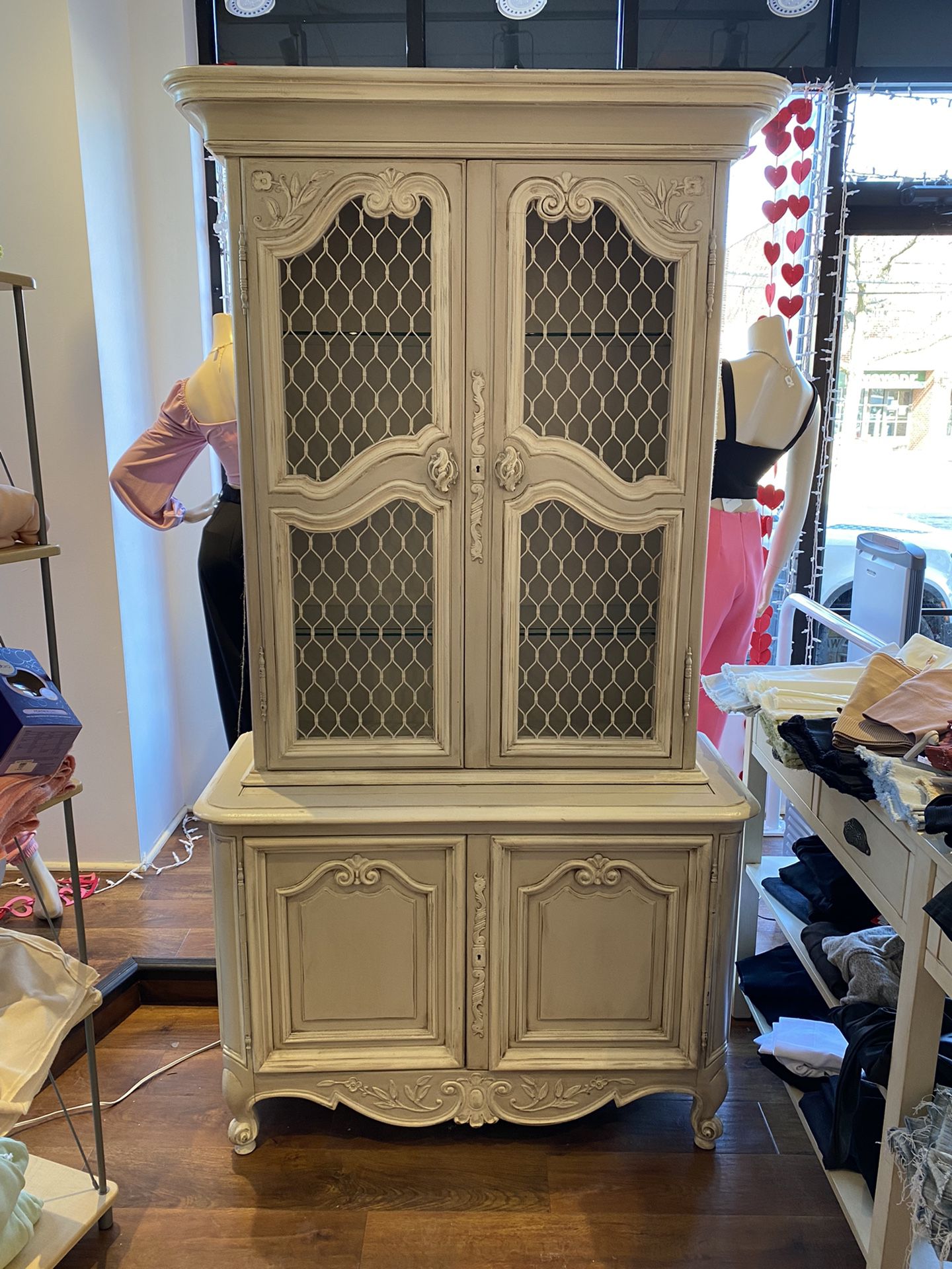 Hand Painted Restored Armoire 