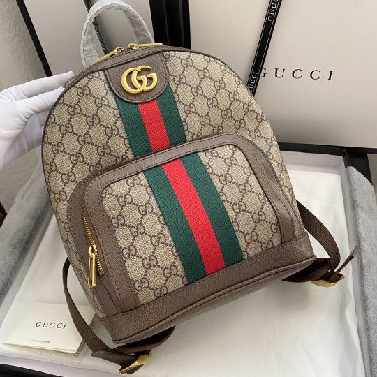 Gucci GG Small Backpack Offidia Backpack Daypack GG Supreme Canvas