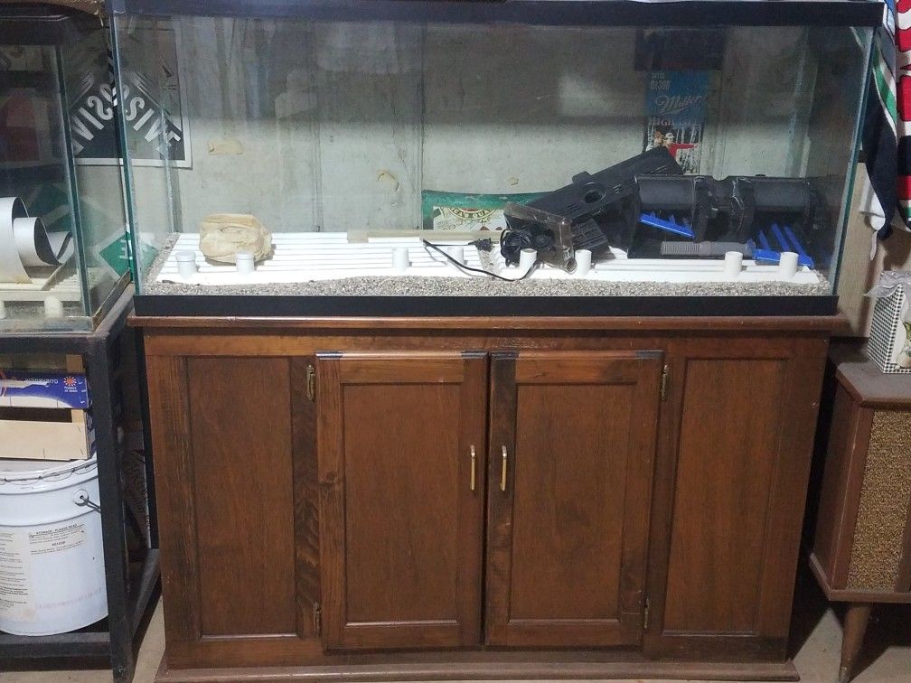 55 Gallon Fish Tank Stand Hood Accs.