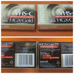2-Maxwell HGX-Gold TC-30 Camcorder VideoCassette
