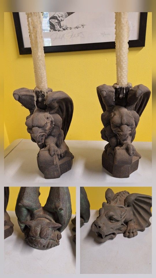 Dragons & Gargoyle Roaring Medieval Fantasy Mythology