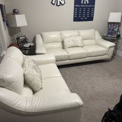 White Leather Room Set Sofia Vengara Signature Collection 