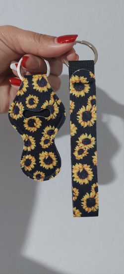 Sunflowers Keychain/Chapstick Holder
