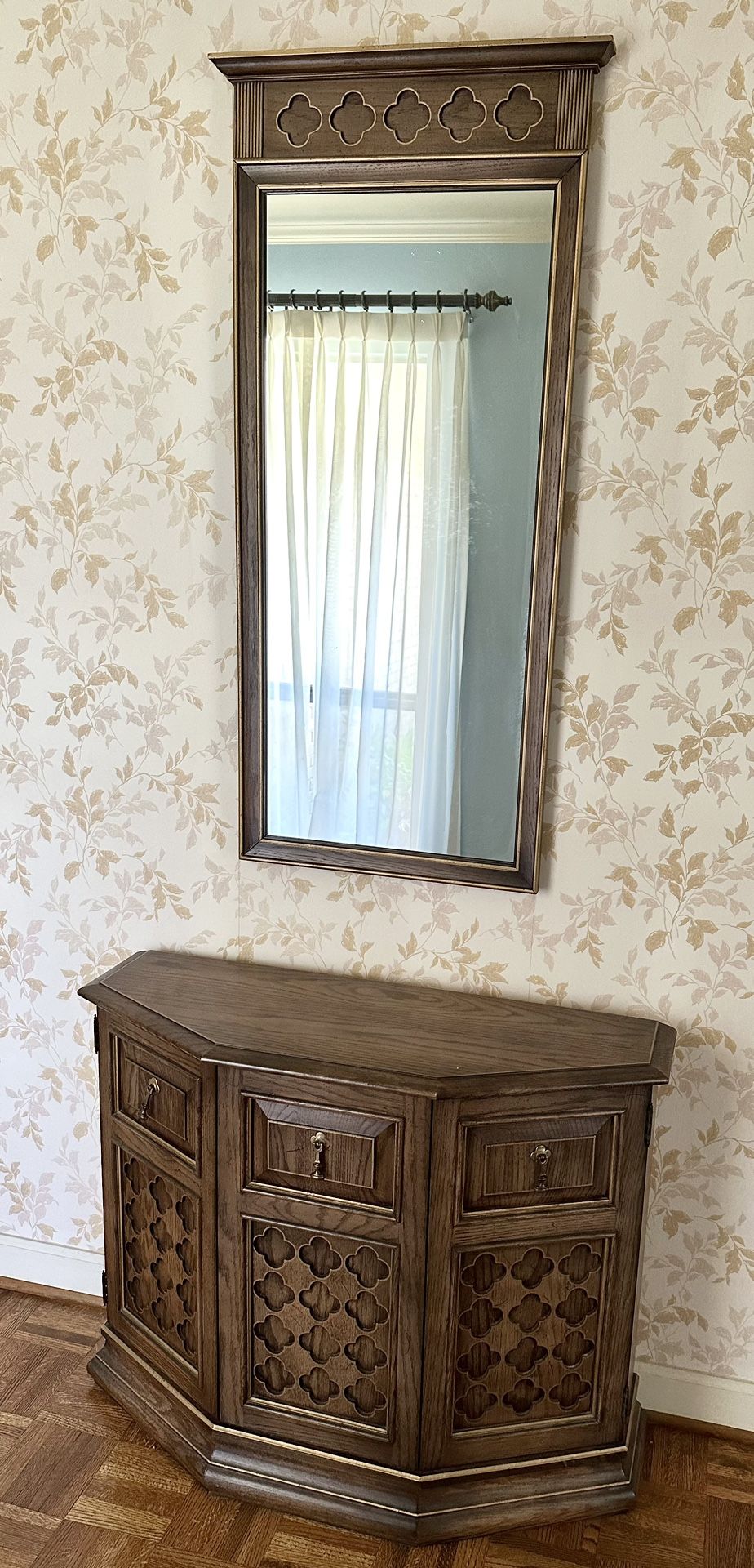 Console Table With Mirror (like New)