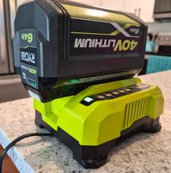 Ryobi 40 V Lithium Battery 6Ah & Charger