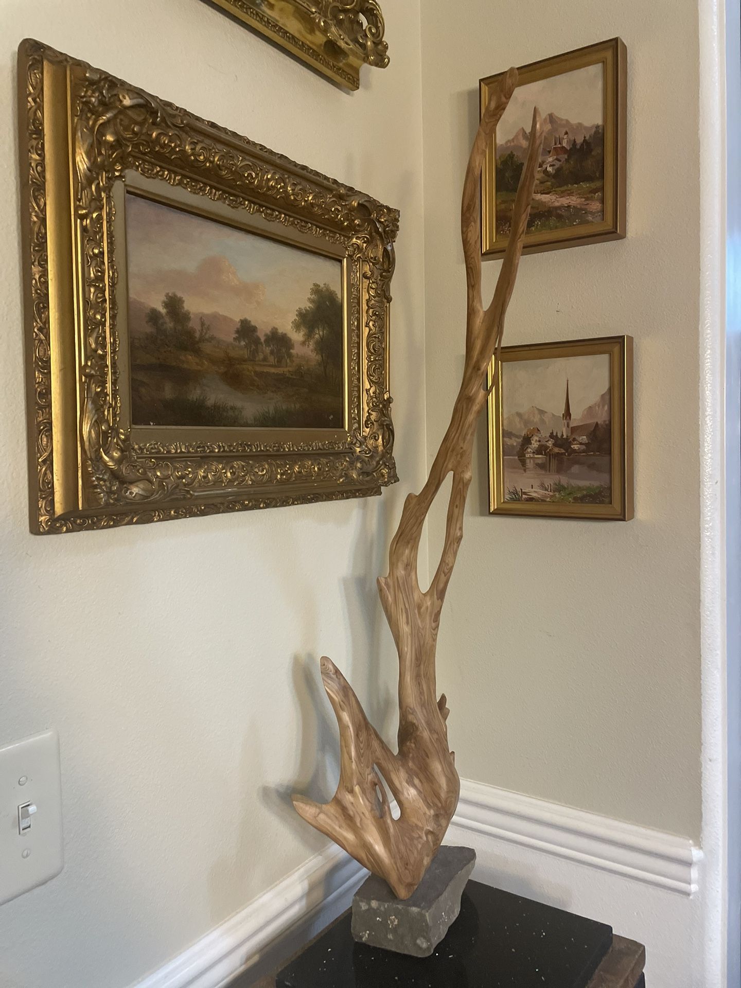 Driftwood Sculpture Original Natural Sculpture Abstract Art on Wood 33”T