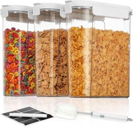3 Piece Set Airtight Food Storage Container with Flip-Top Lids