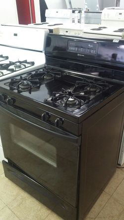 Whirlpool black gas stove