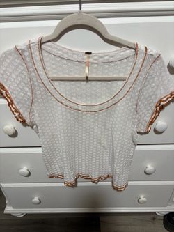 Free People White Knit Crop Top
