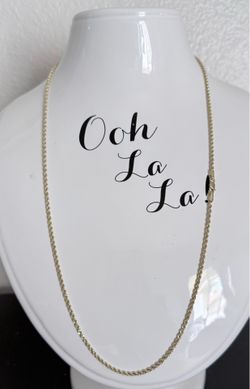 Rope chain real gold necklace.