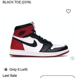 100% Authentic 2016 Black Toe Og Box 