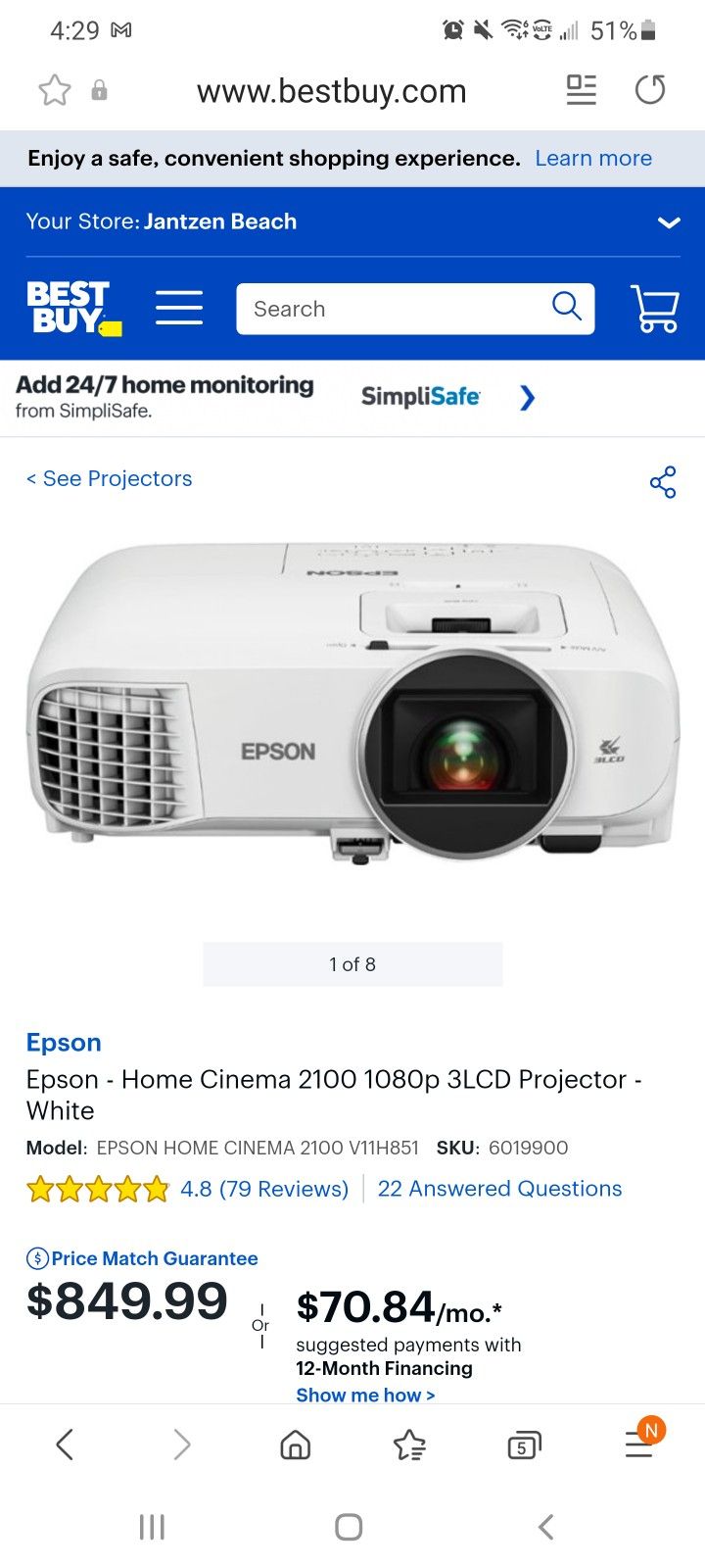 Home Cinema Projector

