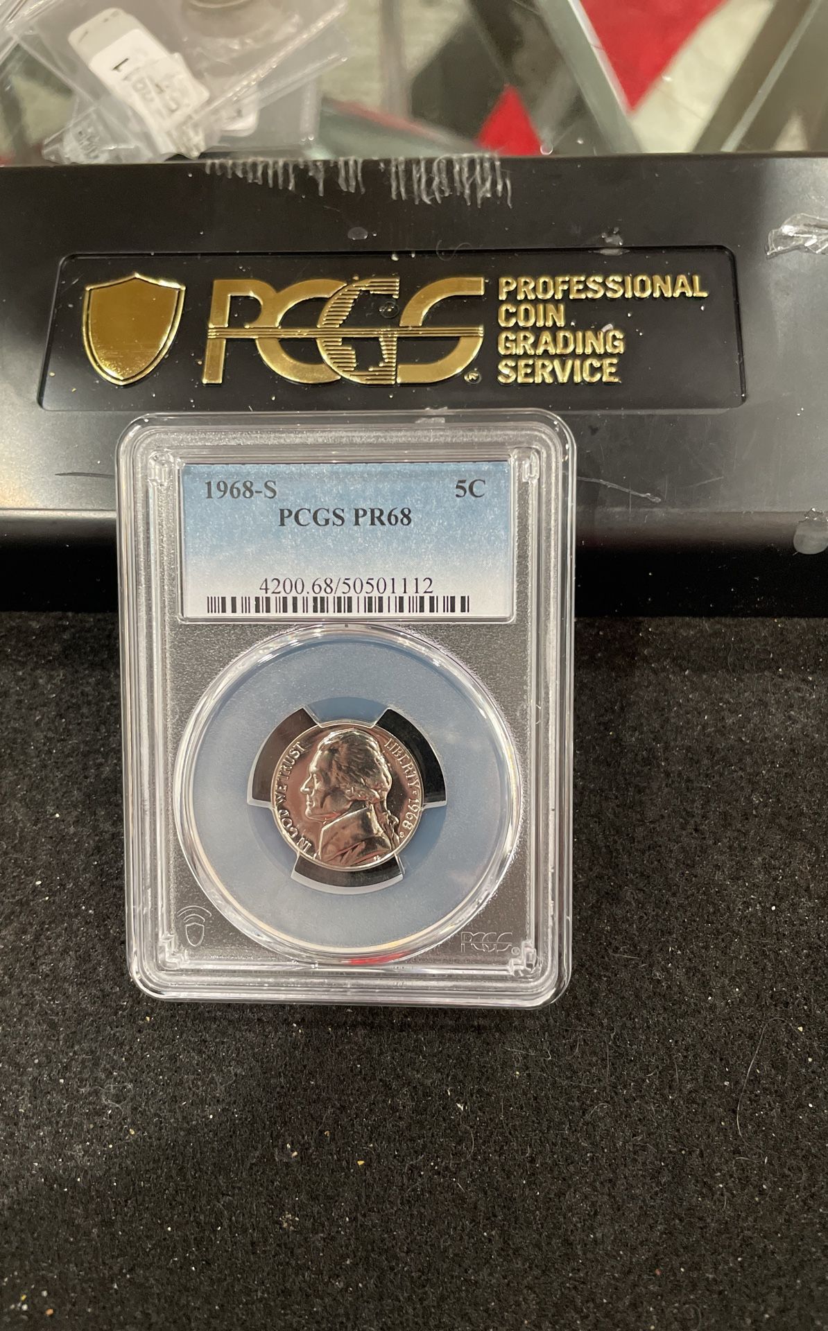 1968 S Gem Proof Jefferson Nickel Graded At PR68 C-9
