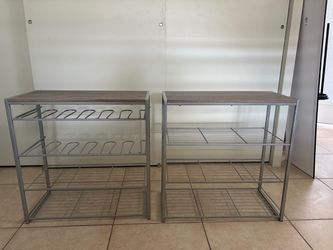 Gray Wood-Grain Laminate Shelf Panels