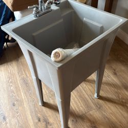 New Utility Sink With Plumbing 