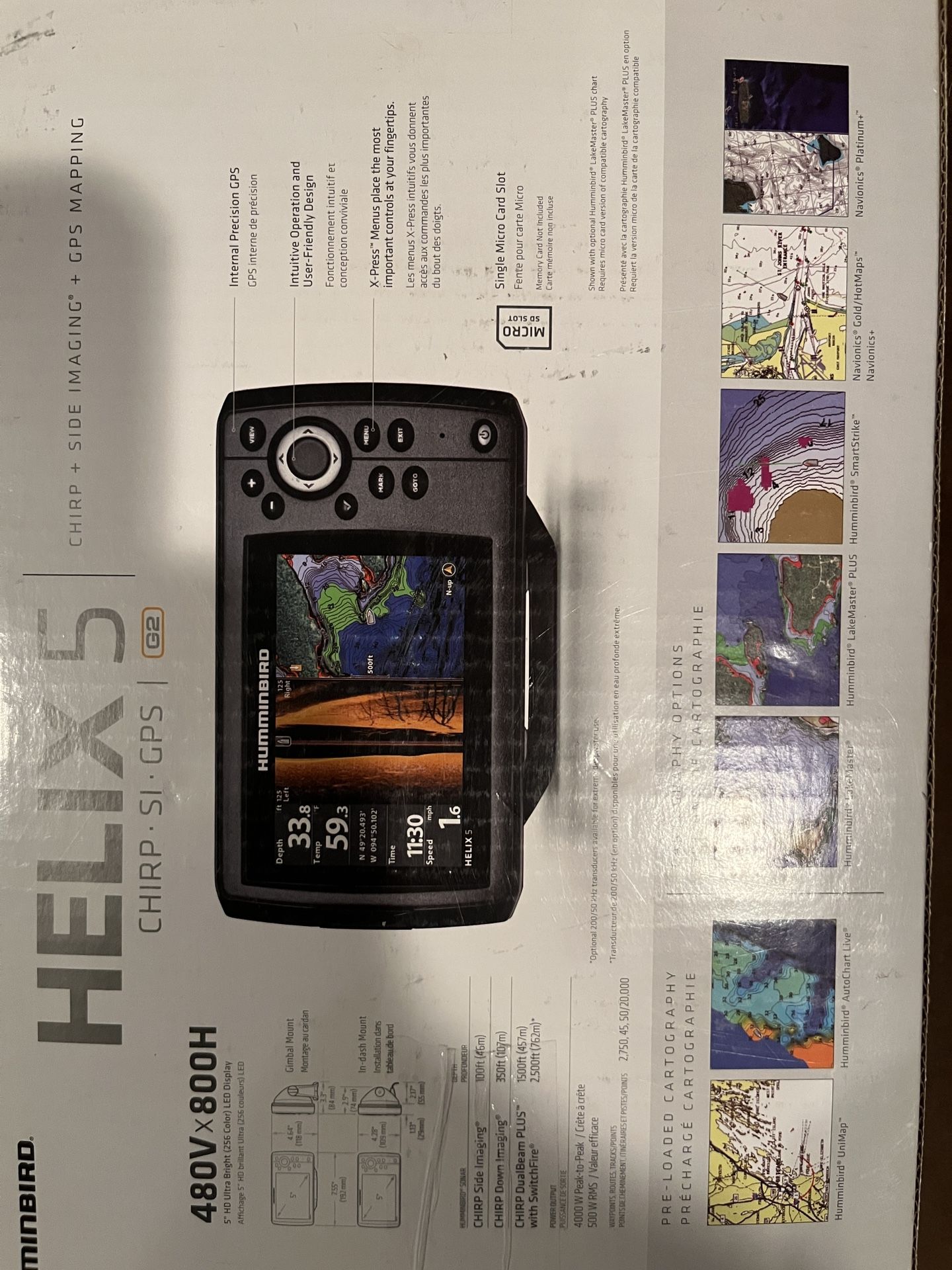 Humminbird Helix 5 Chirp SI GPS Fish Finder Sonar