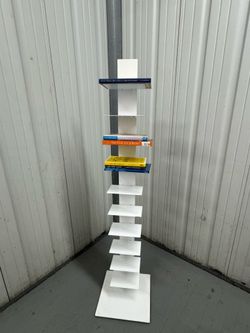 White CB2 Bookshelf