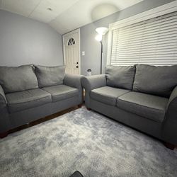 TWO LOVESEAT SOFAS