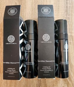 Set of 2 Forever Flawless White Diamond Exfoliating & Foaming Cleansers-Expired