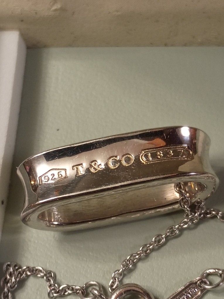 Real Tiffany Necklace With Unique Pendant.