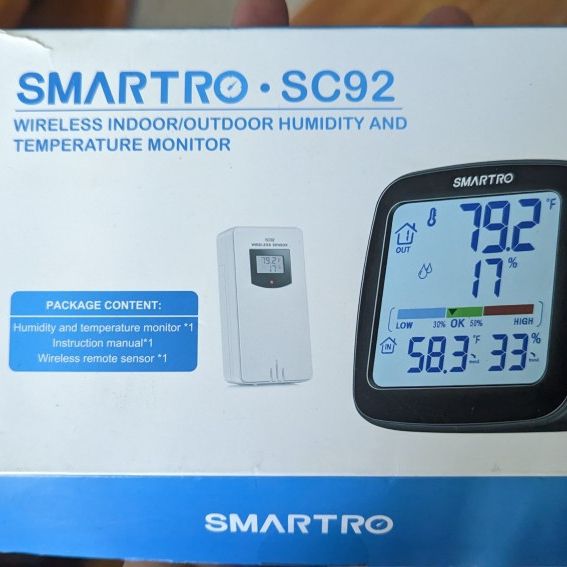 SMARTRO SC92 Professional Indoor Outdoor Thermometer Wireless Digital  Hygrometer Room Humidity Gauge Temperature and Humidity Meter & Pro  Accuracy Calibration 