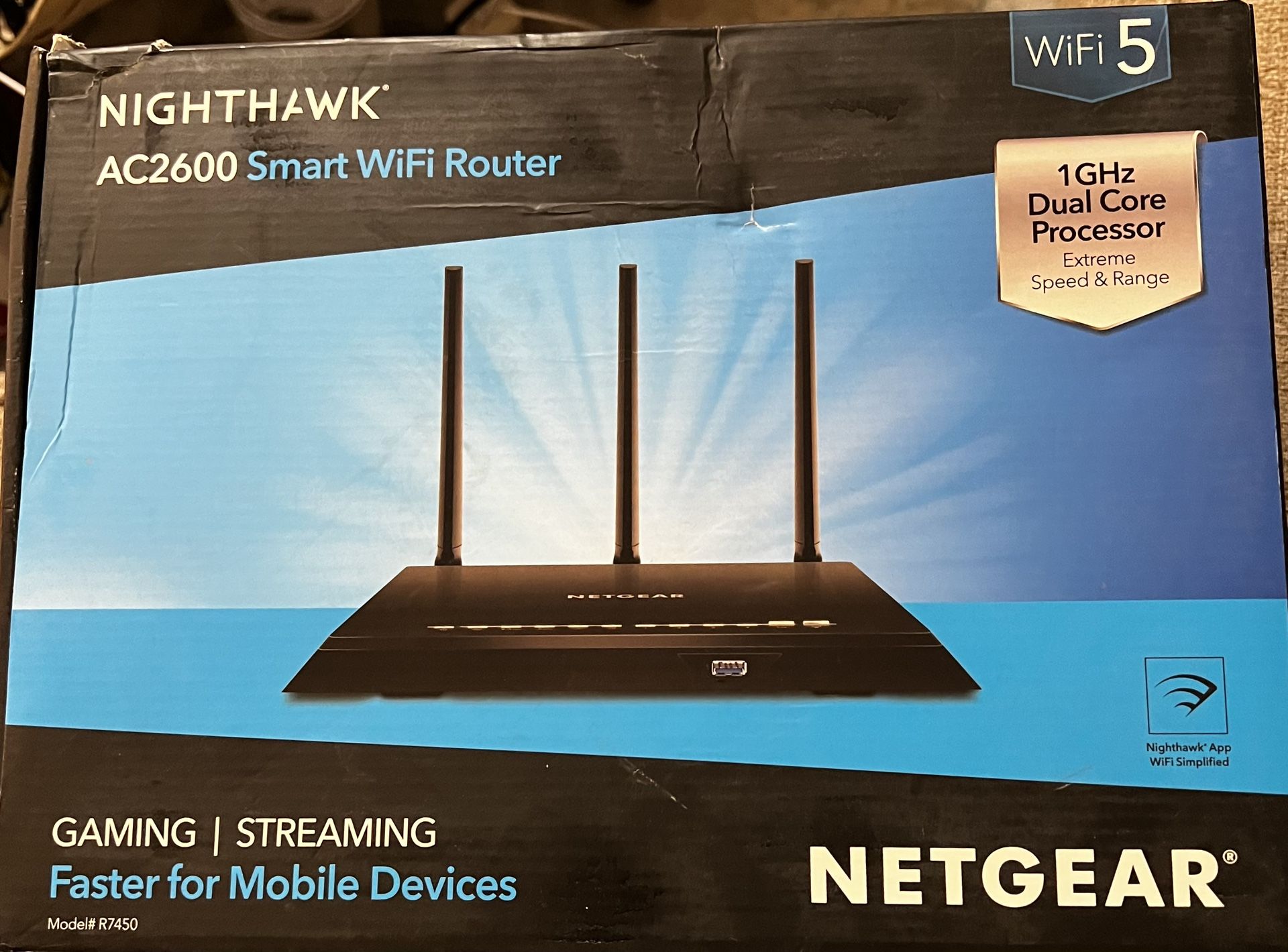 NETGEAR Nighthawk AC2600 WiFi Router (R7450):