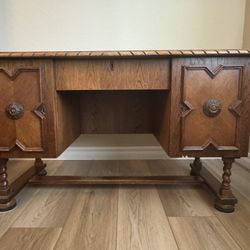 European Corkscrew Legs Desk