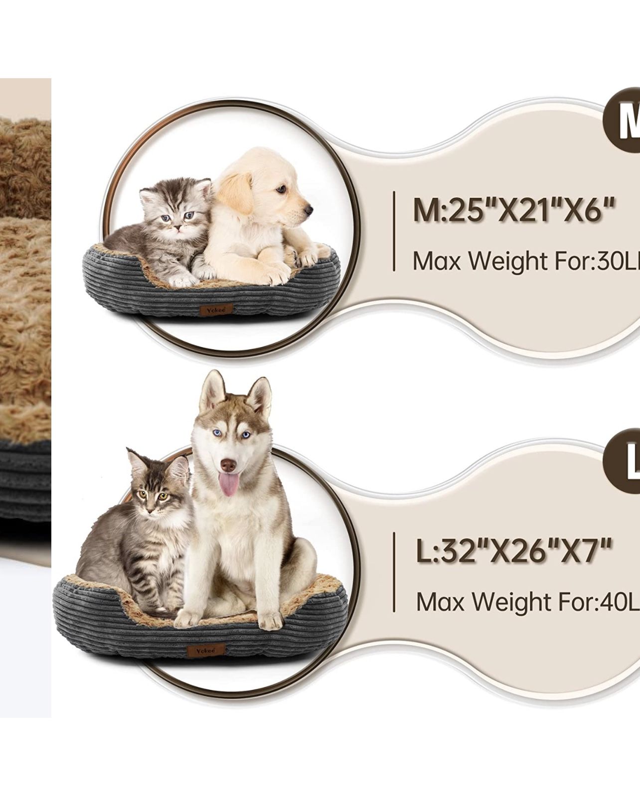 Dog Bed Low Leading Edge - Breathable Soft Plush Pet Bed, Machine Washable Dog Couch, Waterproof Nonskid Orthopedic Dog Bed