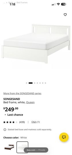 Queen bed frame from IKEA