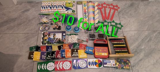 Large Lot of Teaching Supplies Materials Math Manipulatives