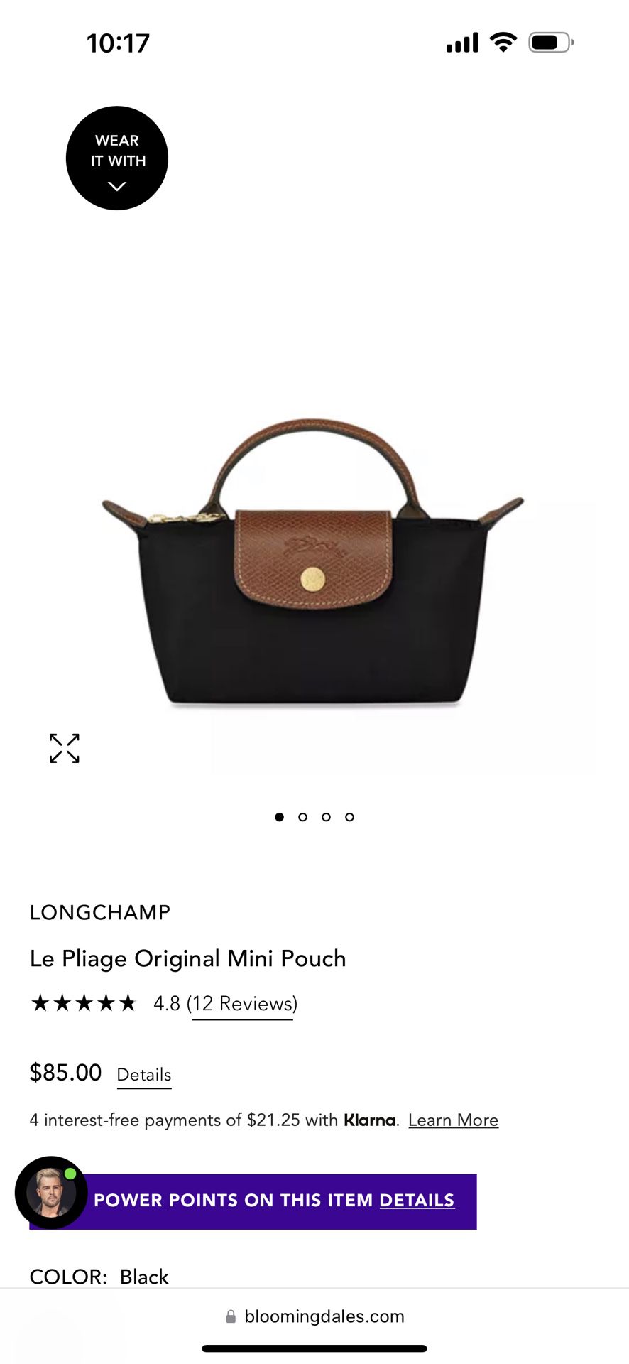Longchamp Le Pliage Original Mini Pouch