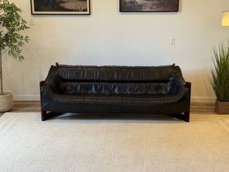 Leather sofa by Percival Lafer in 1960s delivery available