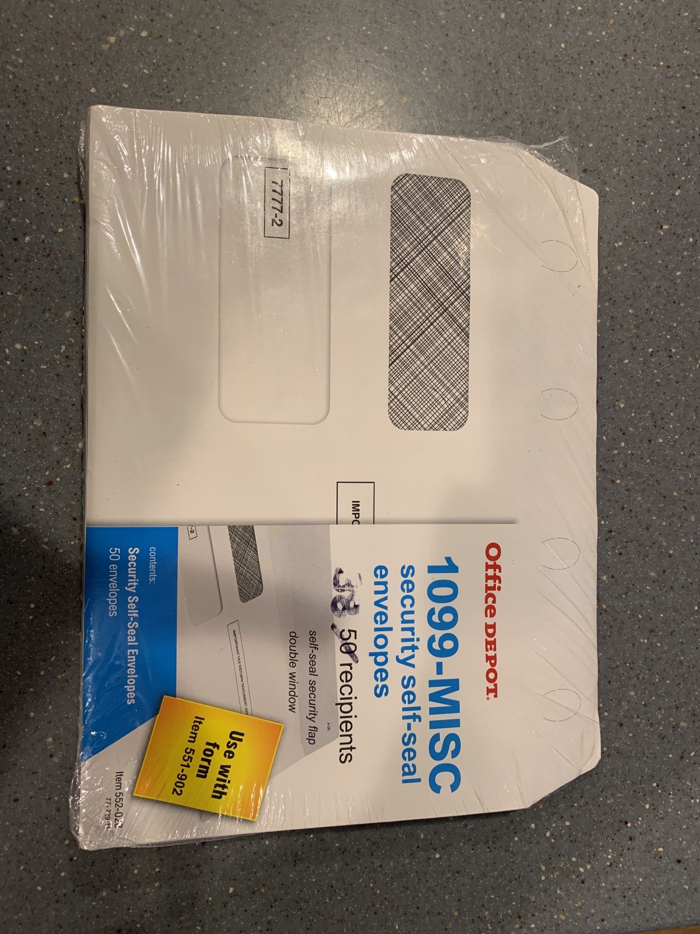 1099-Misc security self-seal envelopes