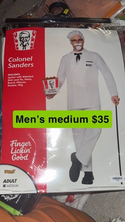 KFC Colonel Sanders Halloween Costume Men's Medium
