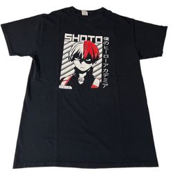 My Hero Academia Shoto Todoroki Black  T-Shirt Medium - Anime Manga Tee