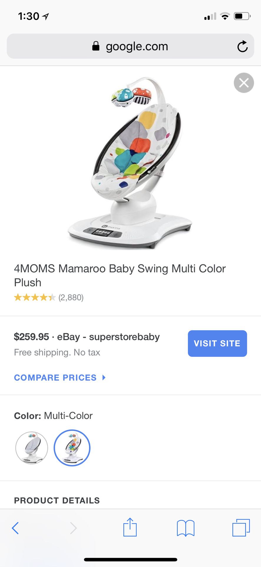 4MOMS Mamaroo Baby Swing