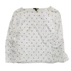 Banana Republic Size Medium White Patterned Top Stained