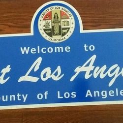 Welcome to East Los Angeles Street Sign