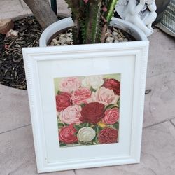 Beautiful Print Roses On Frame #3