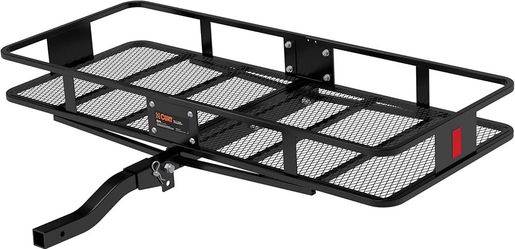 CURT 18153 Cargo Basket Hitch Trailer Hitch Cargo Carrier, 500 lbs. Capacity, 60-Inch x 23-1/2-Inch x 5-1/2-Inch, Fits 2-Inch Receiver