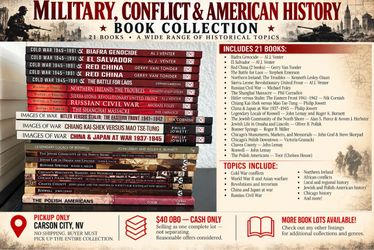 MILITARY, CONFLICT & AMERICAN HISTORY BOOK COLLECTION — 21 BOOKS — $40 OBO